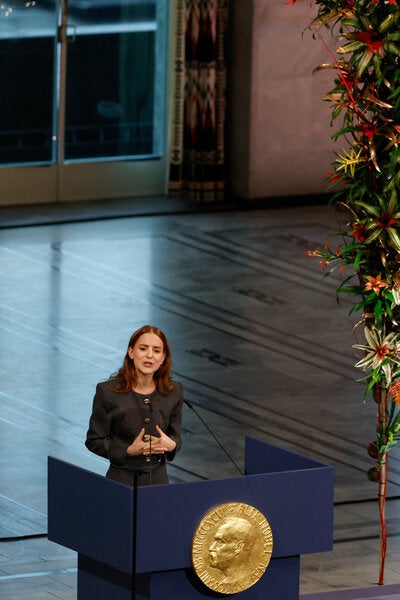 Machado Misses Nobel Peace Prize Ceremony, but Vows to Visit Oslo